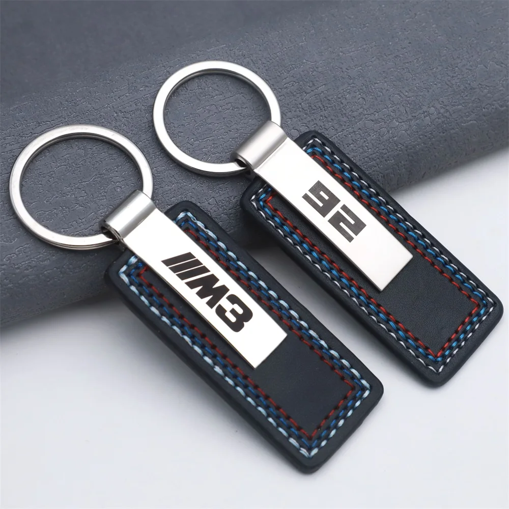 China cheap wholesale custom made Blank laser black logo with PU leather keychain
