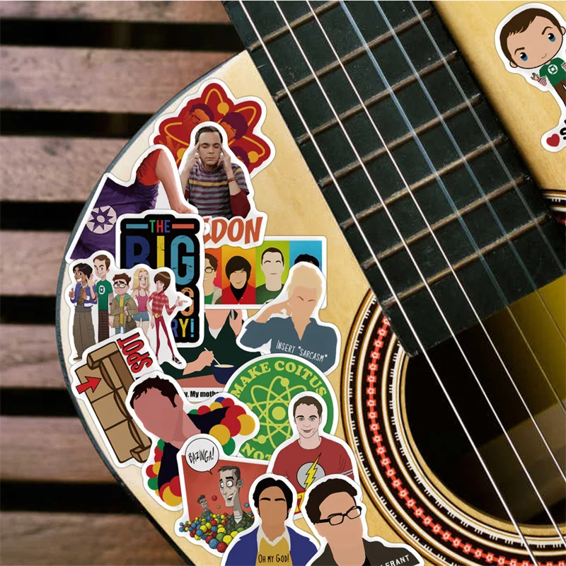 100Pcs The Big Bang Theory Stickers Classic TV Show Sticker for Teens Adults Water Bottle Skateboard Luggage Decorations