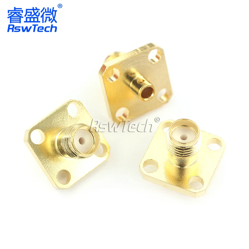 SMA-KFB2 RG405 4 hole flange Industrial Metal Xlr Male Female Solar Wire usb-a gx16 Connector