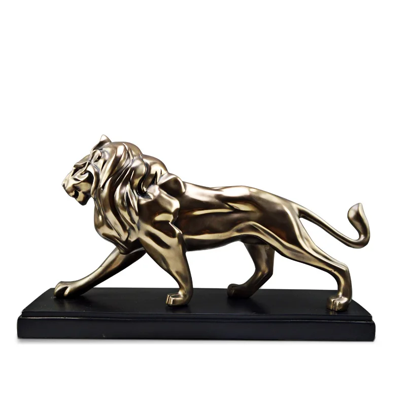 
Resin Brass Lion Sculpture Statue Moulds Indoor Study Desktop Big Life Size Polyresin Lion Statue Custom Bronze Animal Figurine 