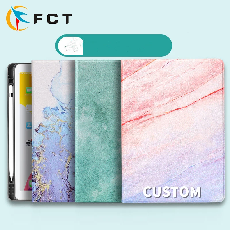 Minibook Marble Slim Thin Magnetia Flip Cover Pu Leather Sleeve Pattern Printing Bracket Full Tablet Laptop Case For iPad Air 10