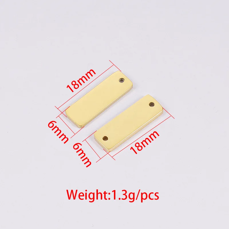 Custom Round Plain famous brand metal logo tags stainless steel gold plated charms pendants