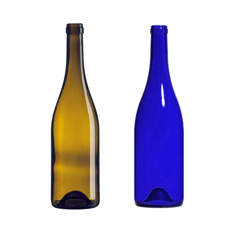 Cheap 750ml Cobalt Blue Dead Leaf Antique Green Red Bordeaux Burgundy Glass Wine Bottle for Sale
