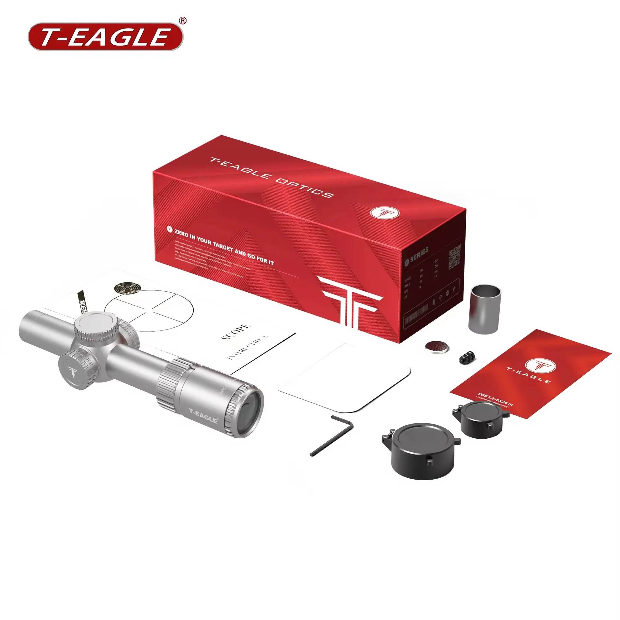 T-EAGLE EOS 1.2-6X24 IR-Silver Outdoor Sports Hunting Sfp scope Wholesale Hunting Scopes & Accessories Illumination Sight