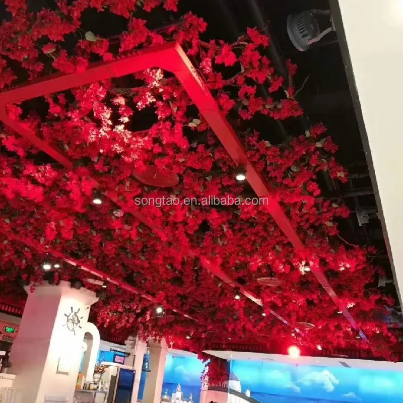 Высокое качество искусственный цветок имитация потолка украшение качественное растение орнамент для отеля кейтеринга Ресторан Свадьба