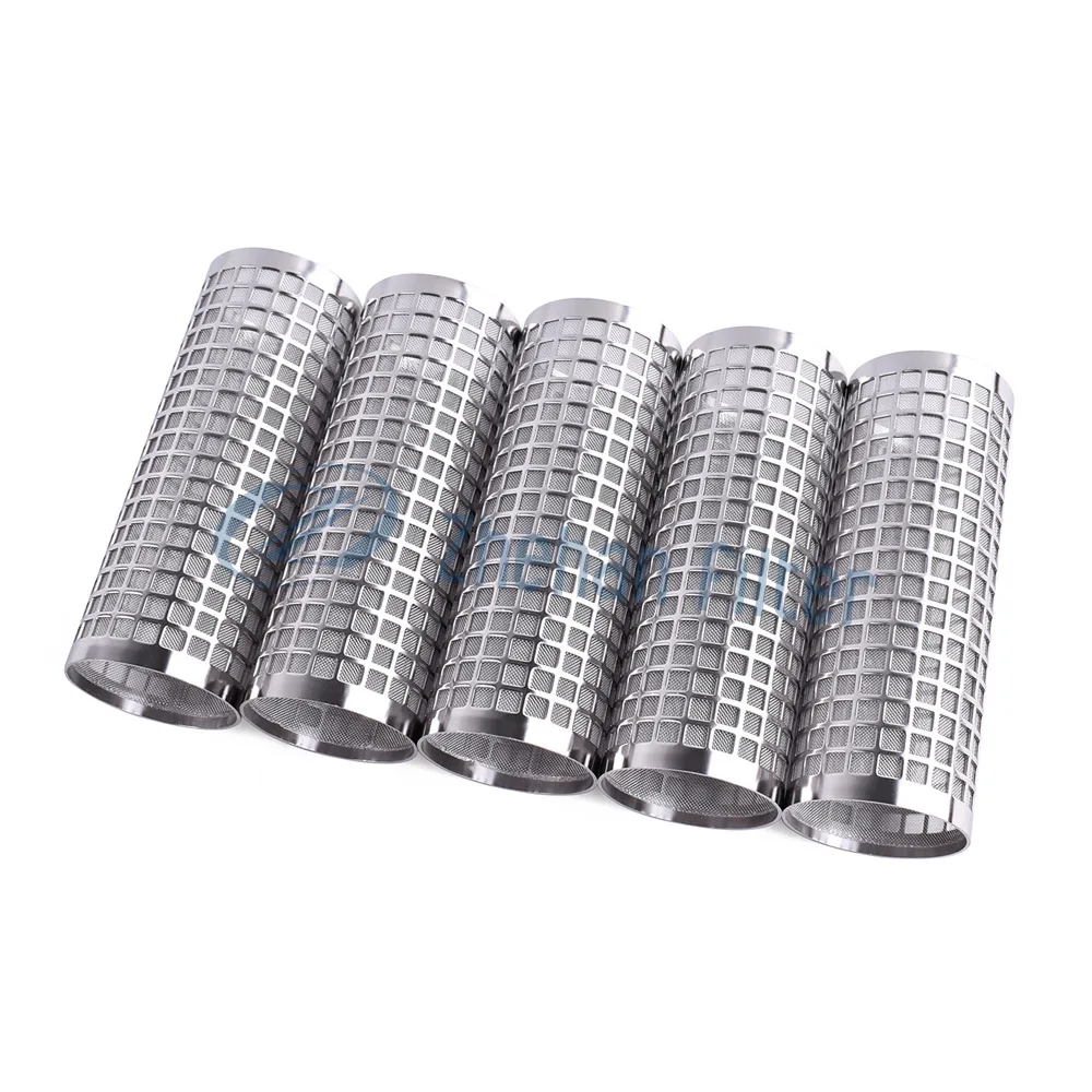 304 316 316L stainless steel metal mesh cartridge industrial water treatment  filter cylinder  perforated cardboard filters