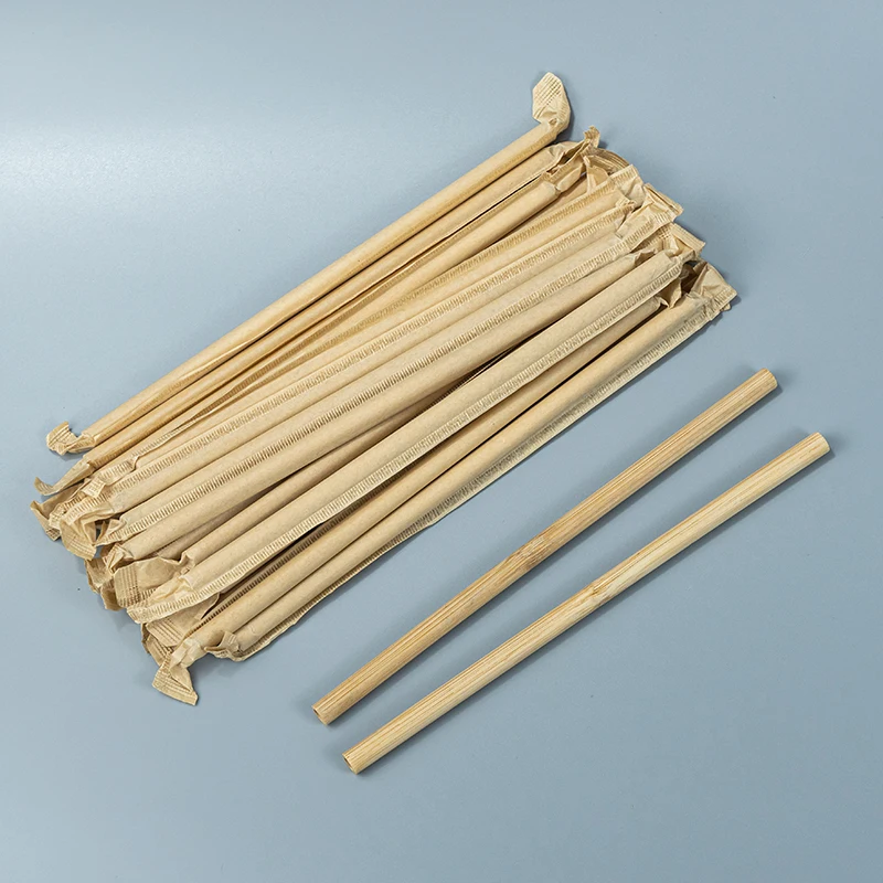 Natural bamboo material eco-friendly custom 10mm bamboo straw