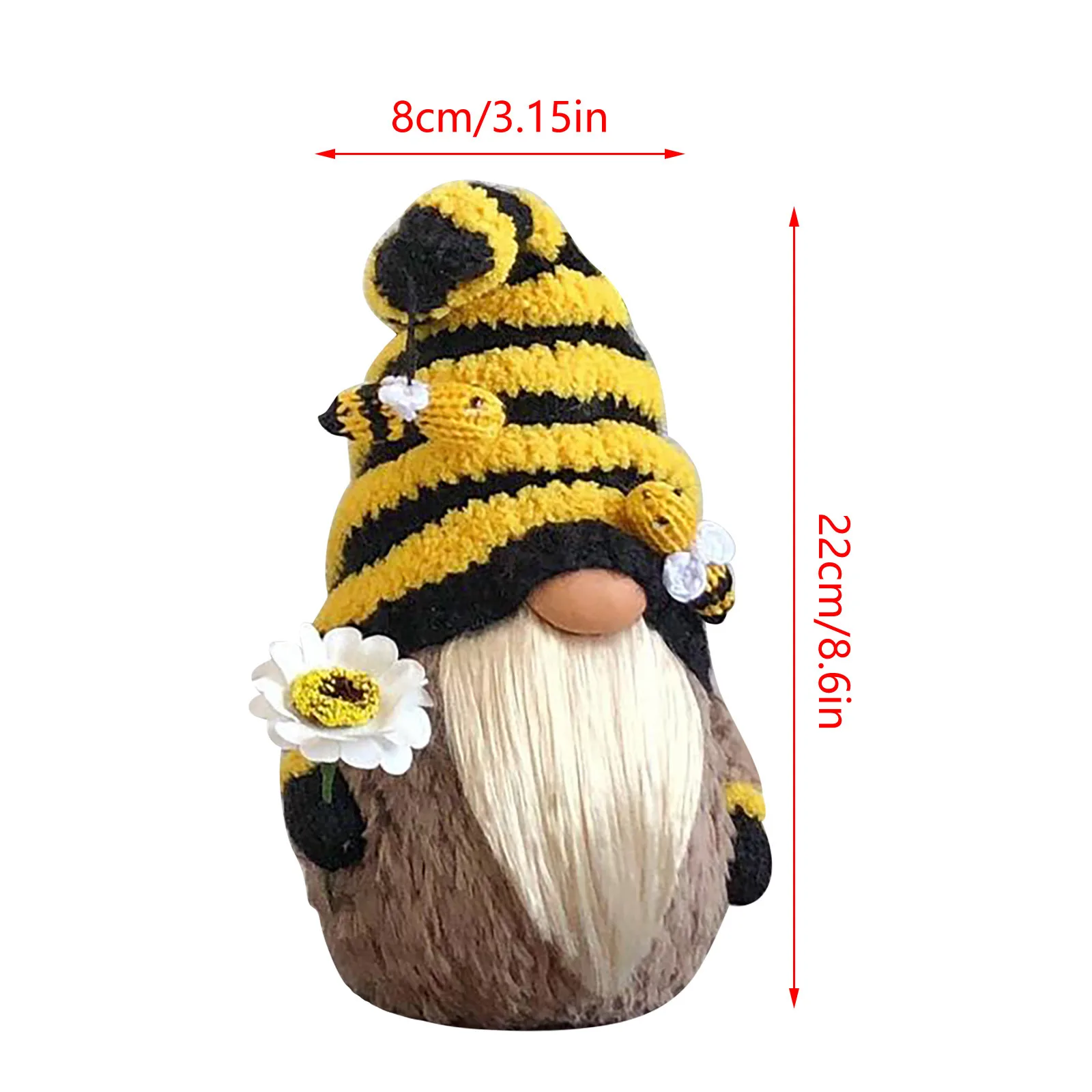 New World Bee Day Handmade Dwarf Faceless Plush Dolls Bumble Bee Elves doll Honey Bees plush doll ornaments home decoration