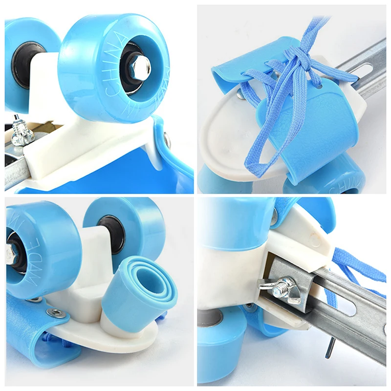 Adjustable Size Children Roller Skates Double Row Skater Skating Shoes Wheels Skate for Beginners Girls Boys