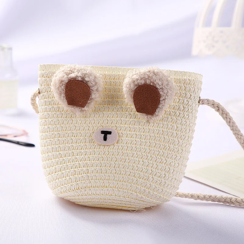 Baby Cute Shoulder Bag Coin Pouch Children Cute Fashion Kids Girls Straw Purse