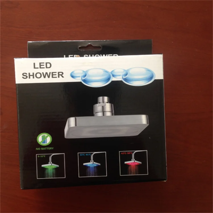 Hot Selling 6 inches ABS handheld bathroom top led shower head