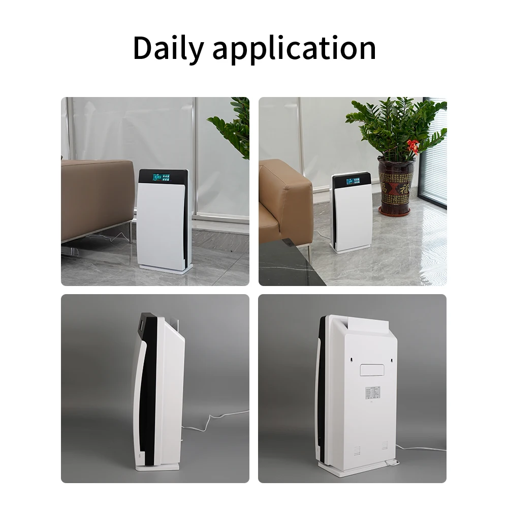 High Quality Air Cleaning Equipment Ozone Negative Ion UVC Home HEPA Filter Smoke Cleaner Floor Standing Air Purifier
