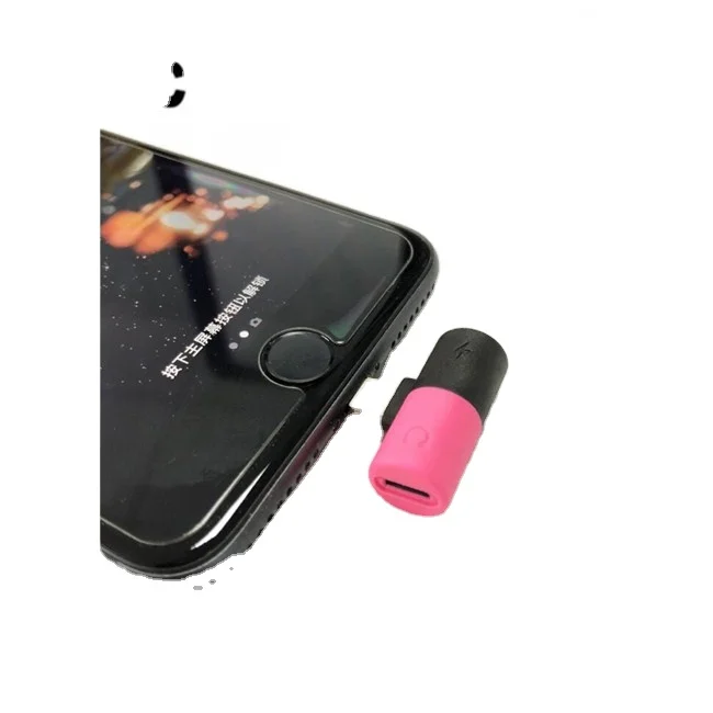 mini pill type Audio  charging  call three in one dual adapter