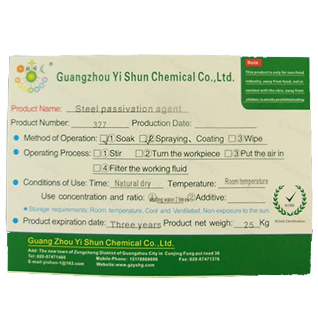 Environmental protection passivating agent for oil removal of steel