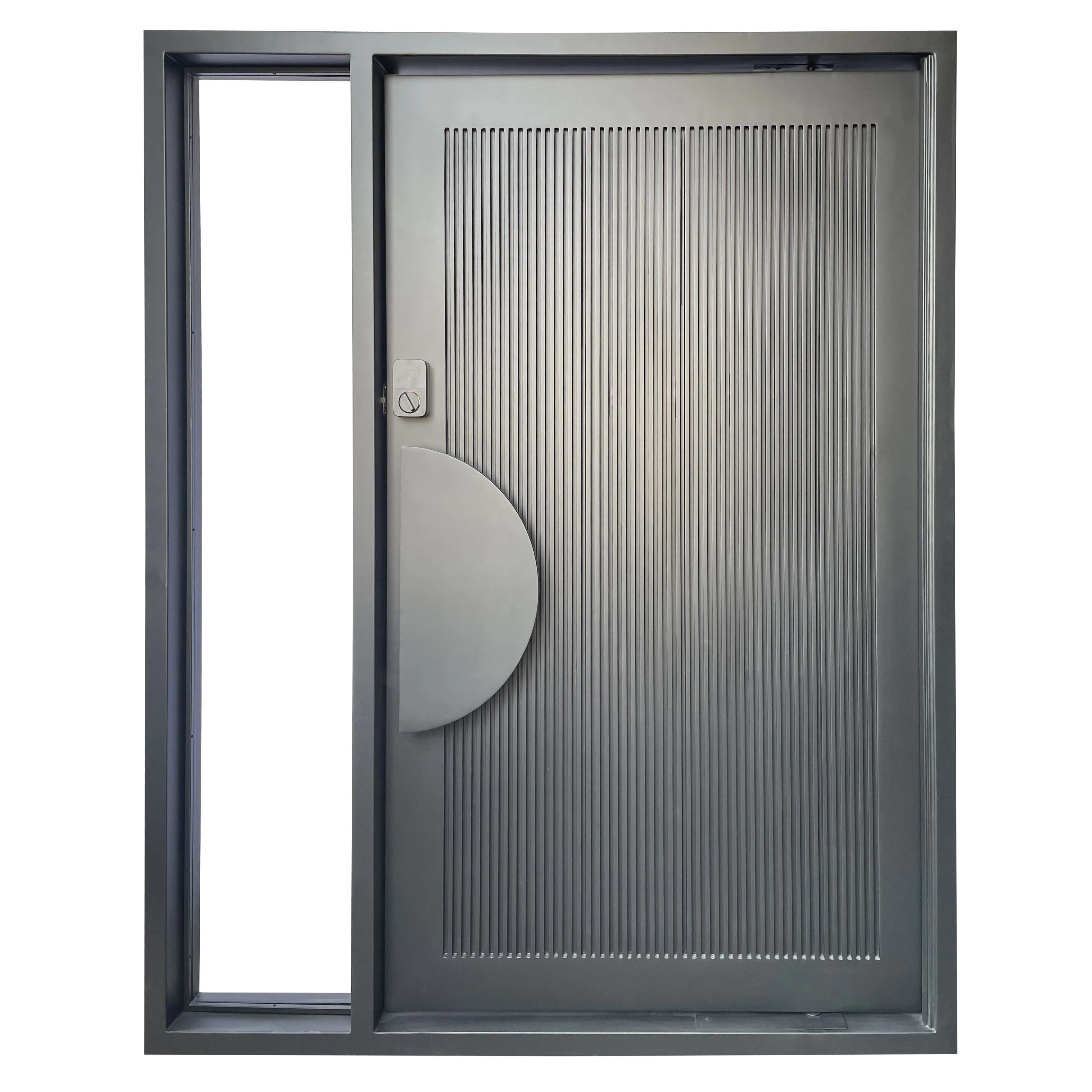 Factory direct sale lobby entrance door outside wrought iron pivot entry doors