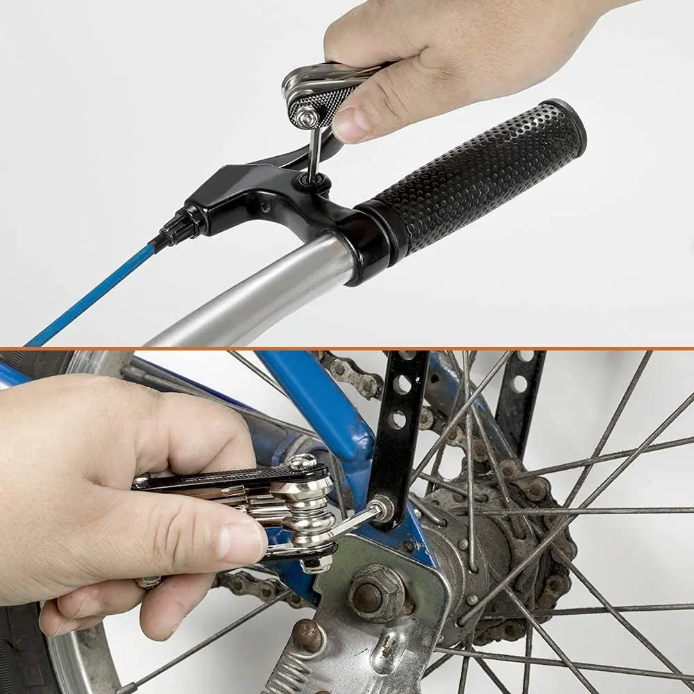 Bike Tire Tyre Repairing Kit Motor Bike Service Tools 11 In 1 Bike Repair Tool With Tire Pry Bars Rods