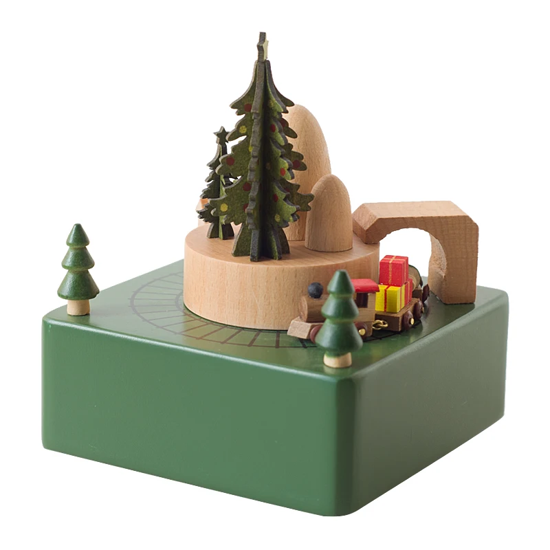 Taizhiyi merry christmas wood christmas gift  music box