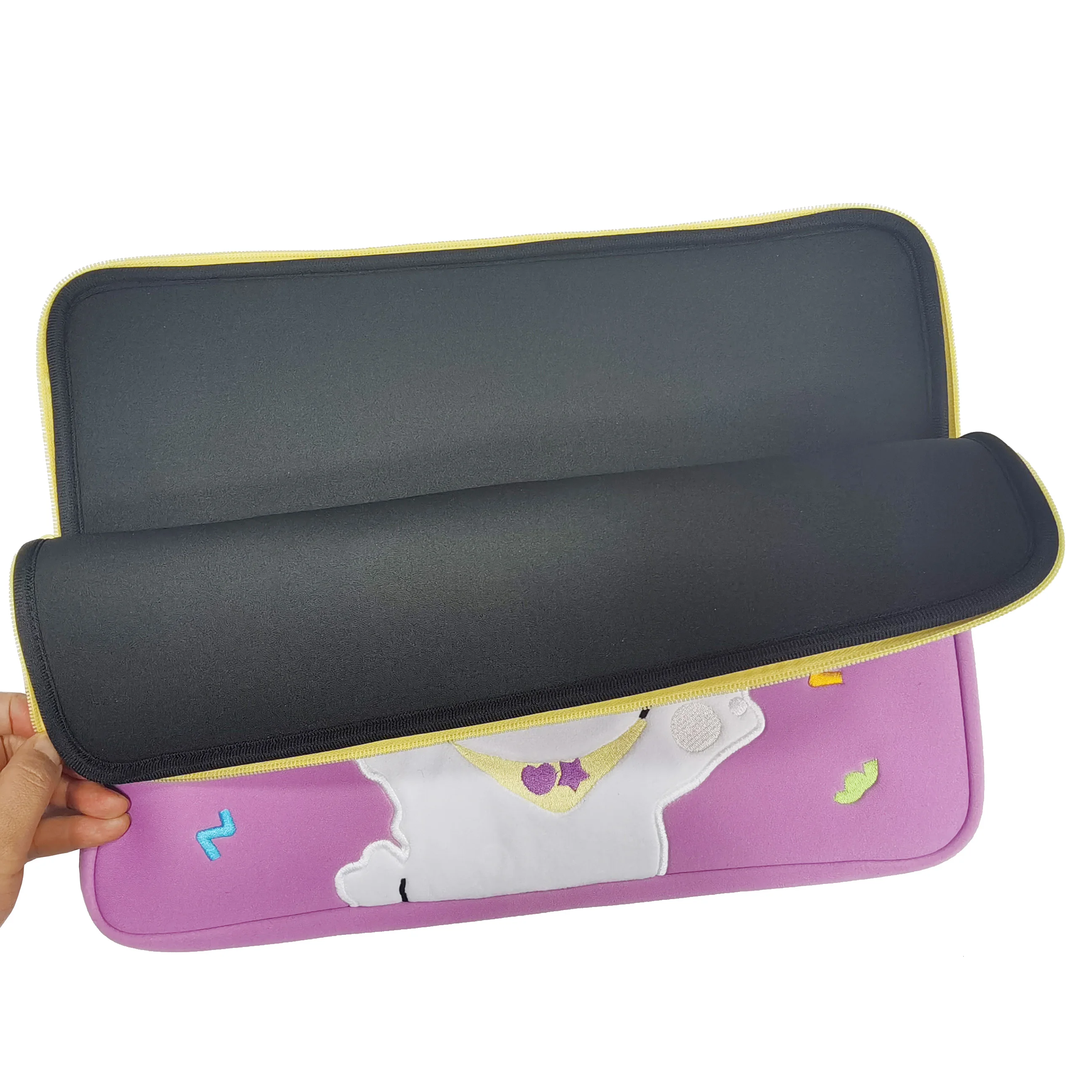 Custom Embroidery Logo 13 14 15 Inch Neoprene Zipper Animal Cute Cartoon Laptop Sleeve Case Protective Bag for Kids Girls Women