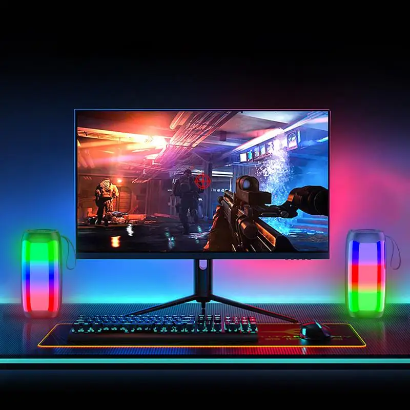 KAKUSIGA Wireless  Speaker Colorful lighting effect listening to music is more exciting TWS interconnectionSmall and light