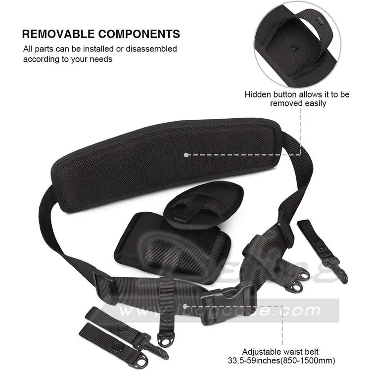 OEM Adjustable Fishing Wading Waist Belt for Fishing Accessories