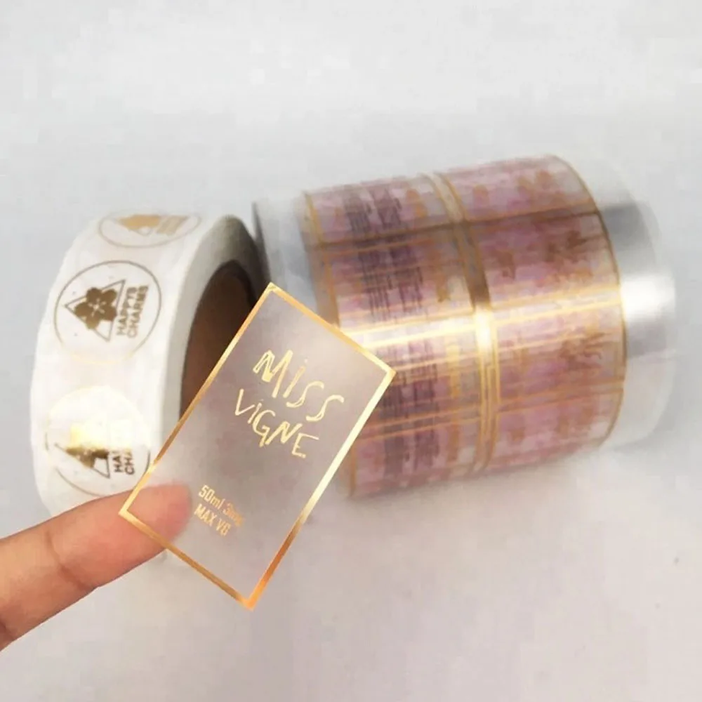 self adhesive aluminium clear sticker labels