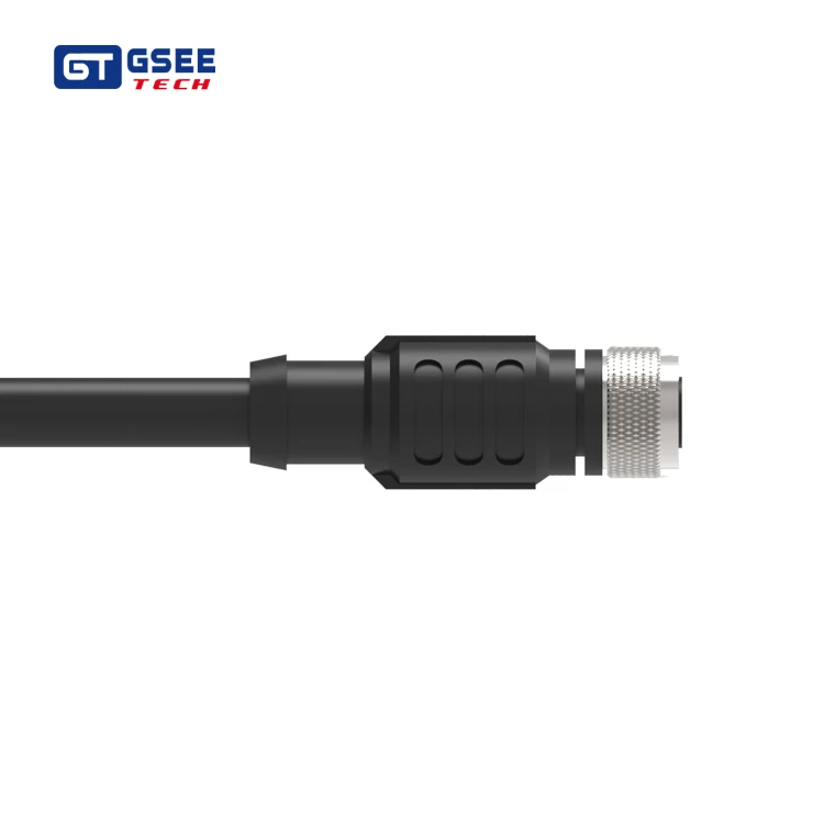 
Waterproof IP67 Female Straight 3Pin M12 I/O A code Circular Connector with wire molding wire 