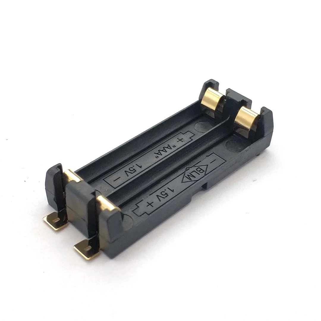 2 Slot AAA Battery Holder SMD SMT 2*AAA Battery Box with Bronze Pins DIY Lithium Battery Box