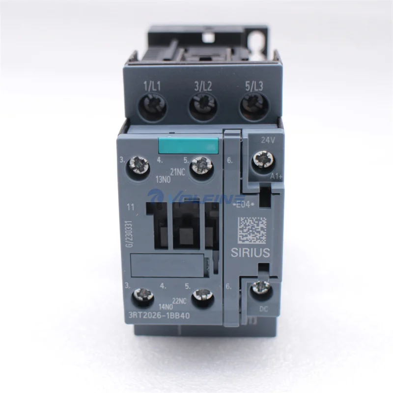 Оригинальный Новый 3RT2026-1BB40 Контактор мощности AC-3e/AC-3 25 A 11 kW / 400 V 3-полюсный 24 DC Вспомогательные контакты