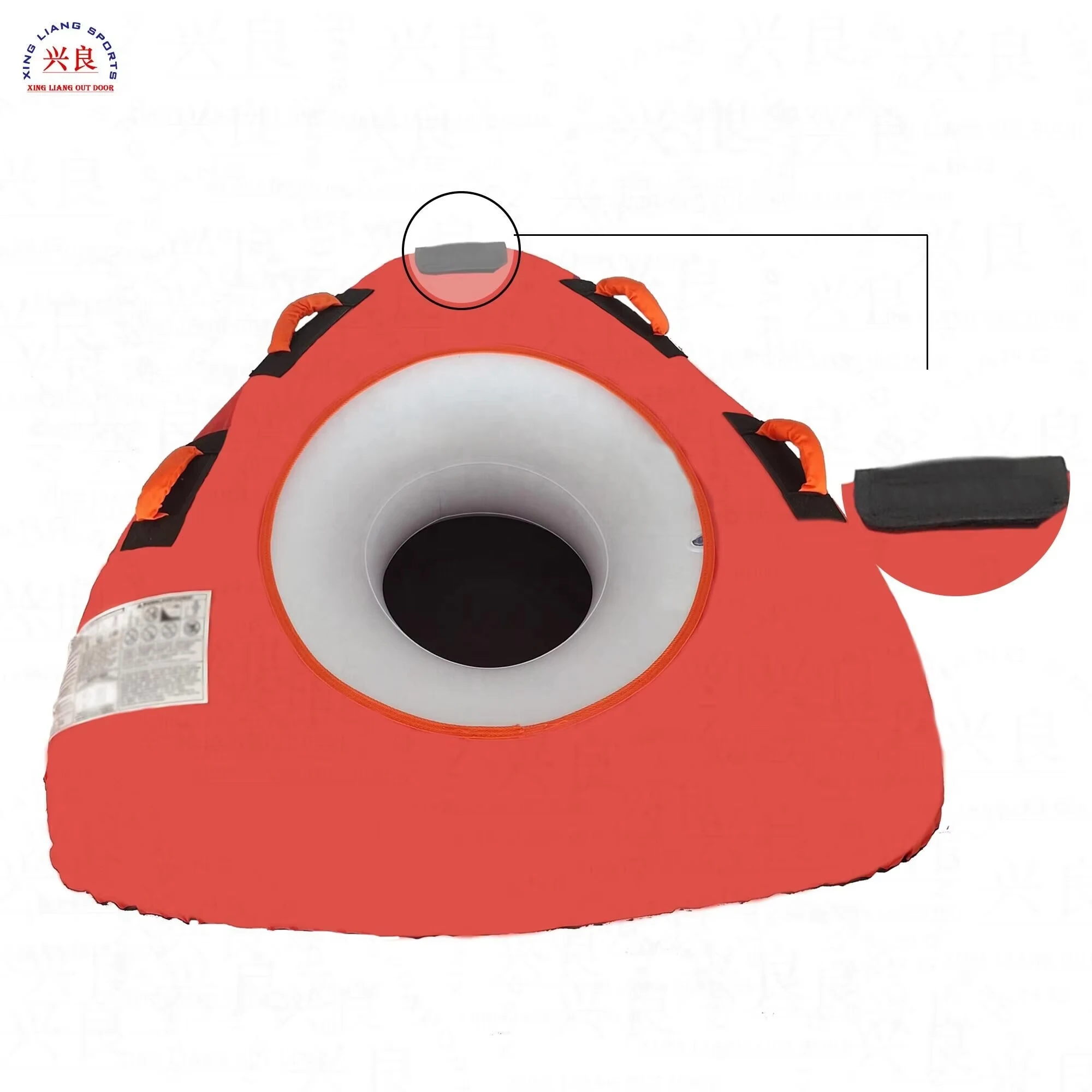 Hot Sale Customized Wholesale 1 Person Inflatable Towable Tube for Water Sport  Boats & Ships