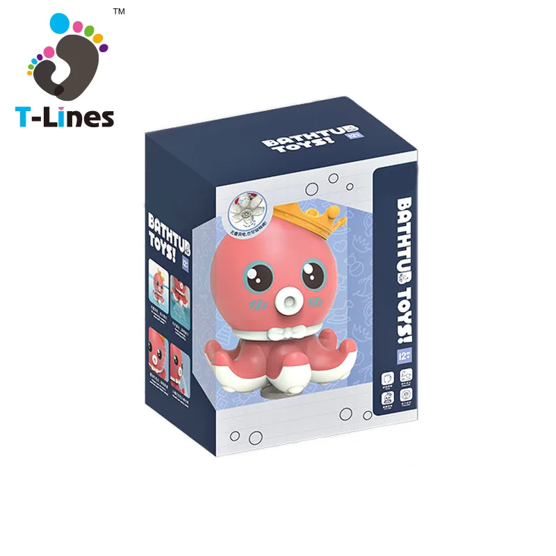 Wholesale plastic octopus spray water bathing game sprinkling bath toy for babies