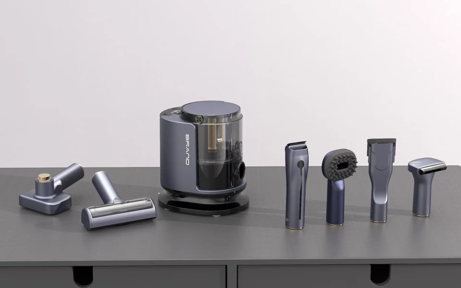 Pet Grooming Kit & Vacuum Cleaner Suction Pet Hair Professional Grooming Vacuum With 6 Proven Grooming Tools For Dogs Cats