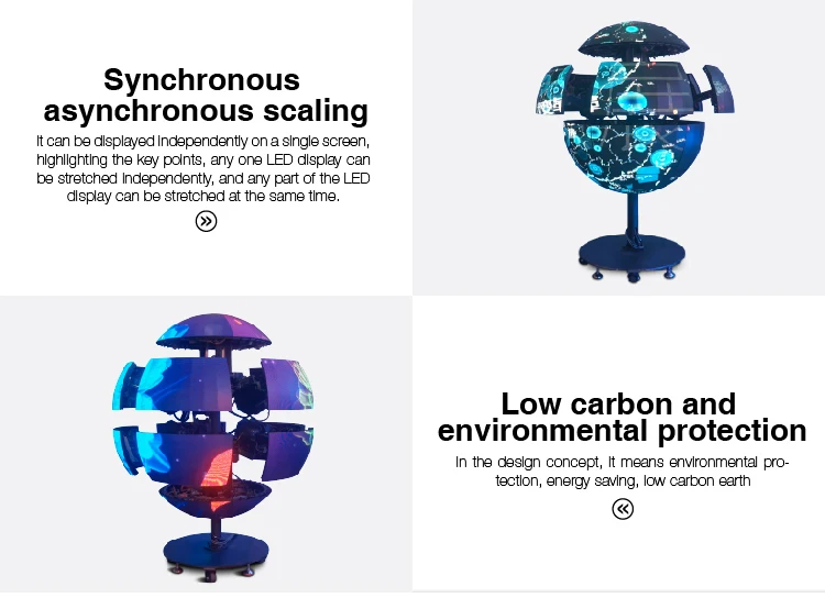 Indoor outdoor P1.5 P1.8 P2 P2.5 P3 P4 advertising round led ball module spherical flexible led screen price sphere led display