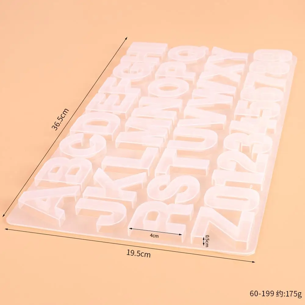 Alphabet silicone resin jewelry pendant molds cake fondant chocolate making baking molds