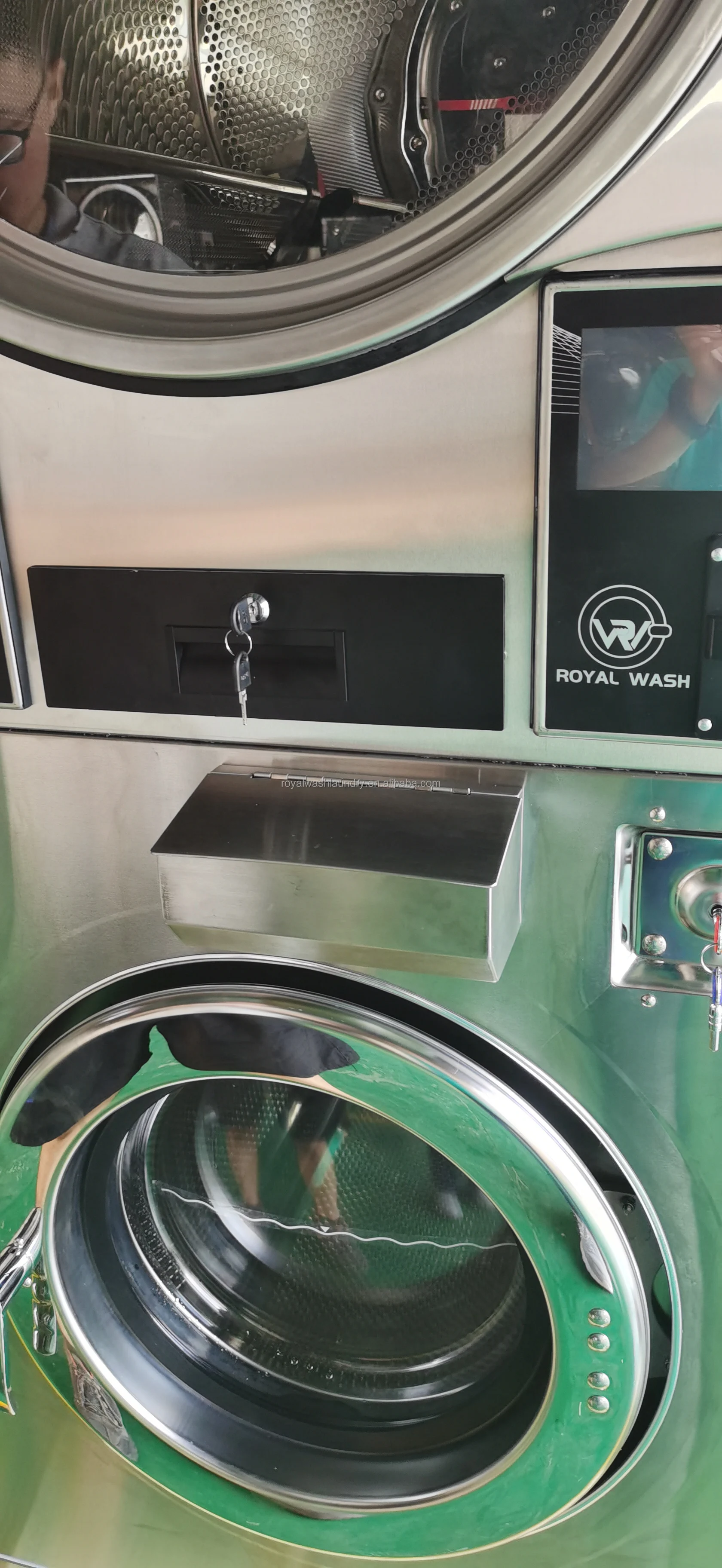 Top Seller Industrial Automatic Coin Operated Washing Machine with Dryer 22kg Washing Capacity Laundry Washing Dry Machine