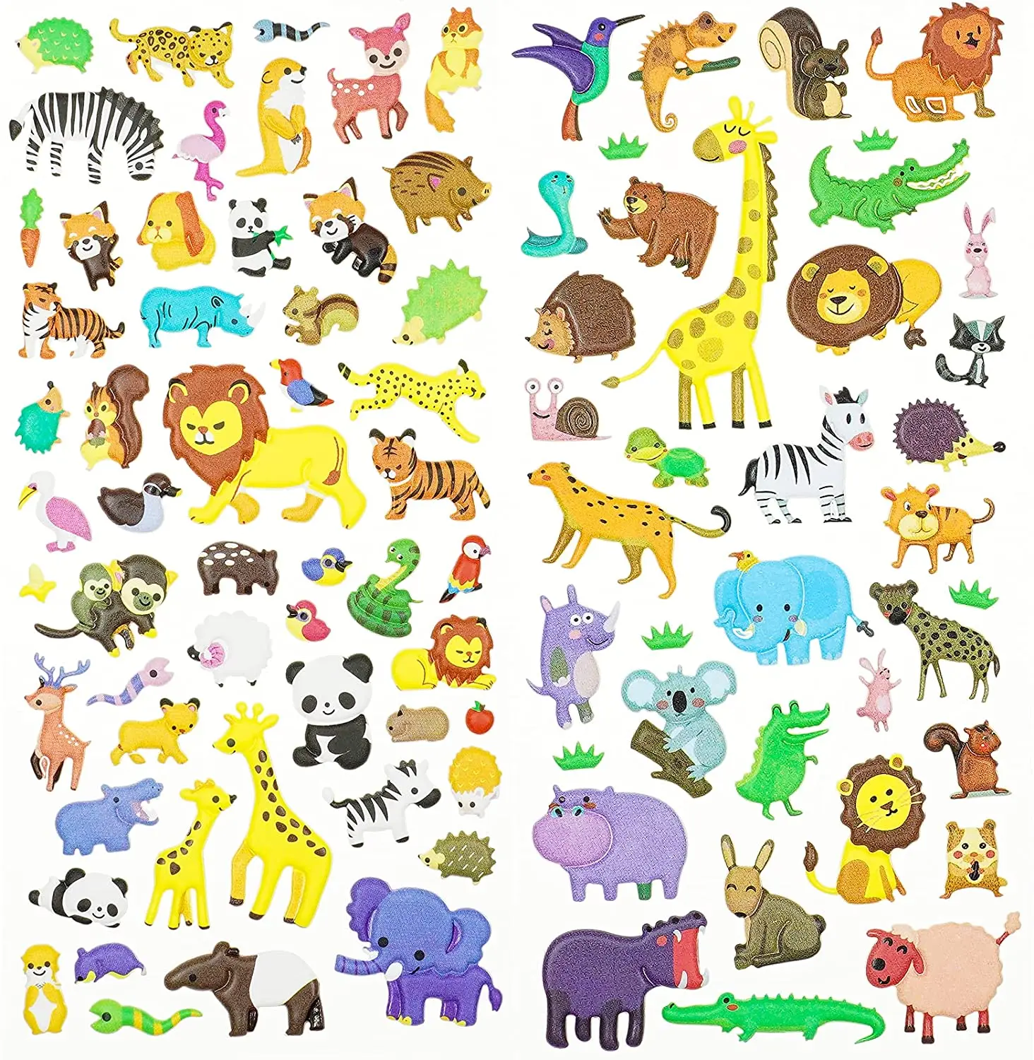 Bulk Variety Fun Children Stickers Sheets 3D Stickers for Girls & Boys & Toddlers Puffy Stickers for Kids
