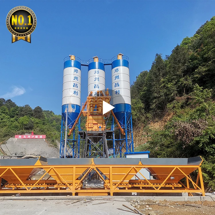 china batching plant manufacturers Advanced Electrical HZS75 ready mixed Concrete mixing Plant