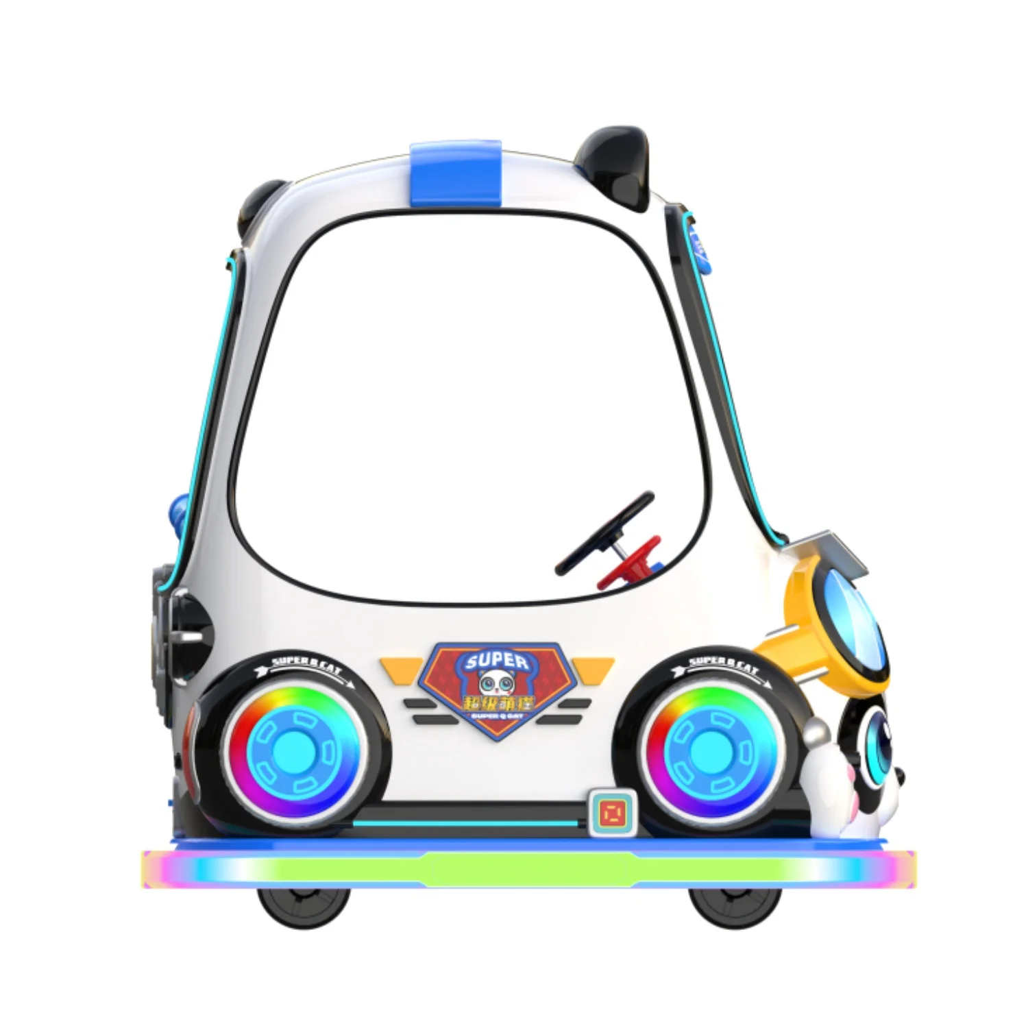 Modern Amusement Park Battery-powered kiddie ride-on Cars 2 Seats Electric Bumper Cars For Chid Luna Park