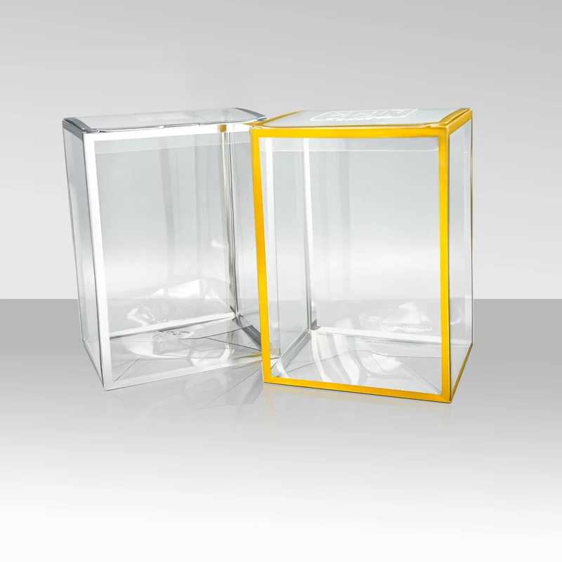 pop boxes clear custom 0.5mm clear PET Funko pop display case with soft crease line