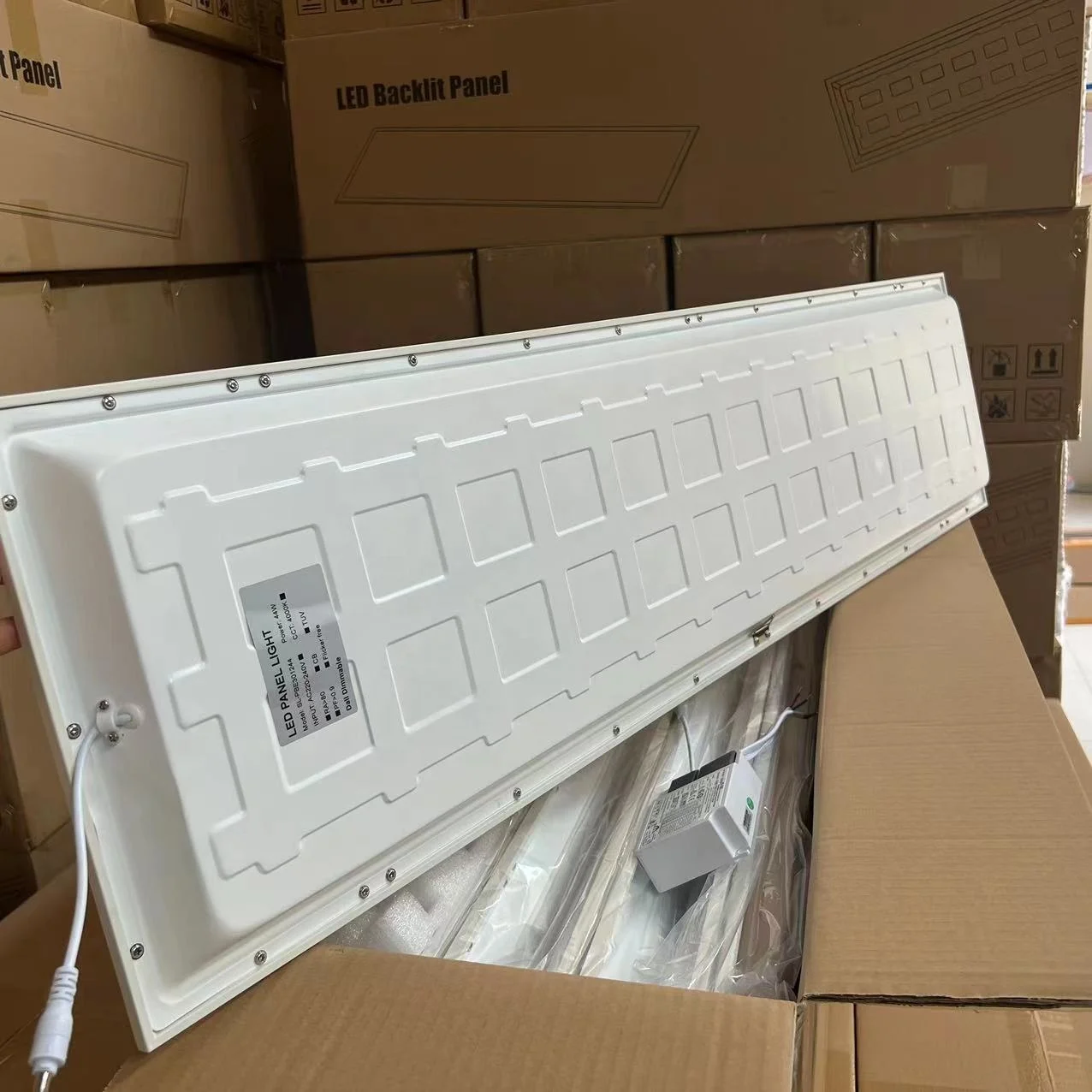 30x120 1200x300 300x1200 led flat light panel recessed ceiling panel light 40w slim frame back-lit panel for suspending install