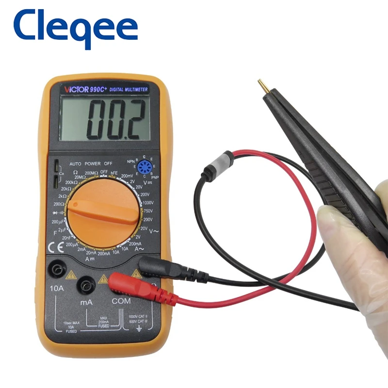 Cleqee P1510 LCR testing tool Multimeter tester meter Pen probe lead tweezers SMD Clip for Vichy