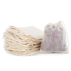 Reusable Thin Produce Bulk Reusable Tea Food Cotton Bag,Organic Muslin Pouch Bag