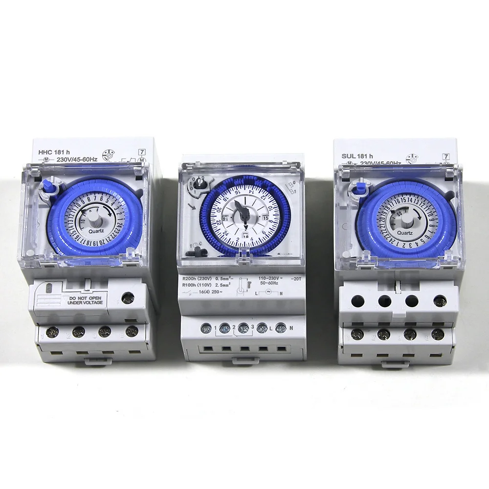 Wholesale Custom HHC181H 50-60hz High-temperature Resistant Din-rail Daily Program Mechanical Rotary Time Switch