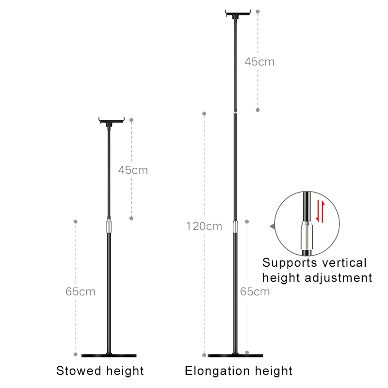 Universal Metal Mobile gooseneck Holder floor standing for All Cell Phone tablet