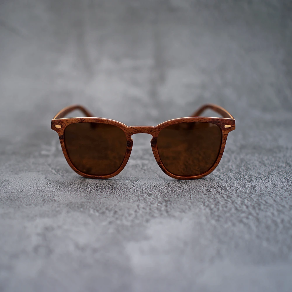 Natural Bamboo Wooden Sunglasses Handmade Polarized Mirror Coating Lenses Eyewear With Gift Box
