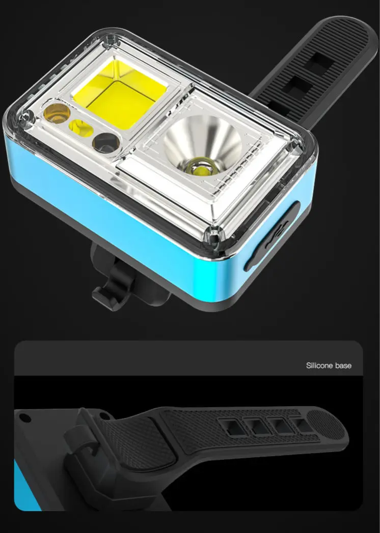 Hand Motion Sensor Power Display Rechargeable Portable Headlamp Flashlight MTB Bike Light