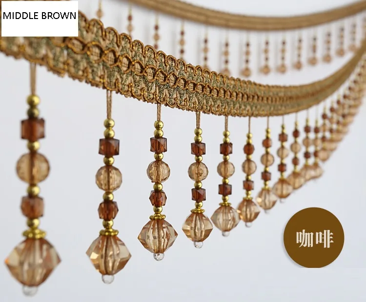  Высокое качество занавес с бахромой кисточками отделка декоративные украшением в виде кристаллов бисера обрезки