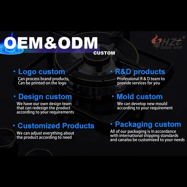 In stock kitchen glass top stainless steel built-in 4 burner gas ceramic cooktop other gas stove cooktops for home