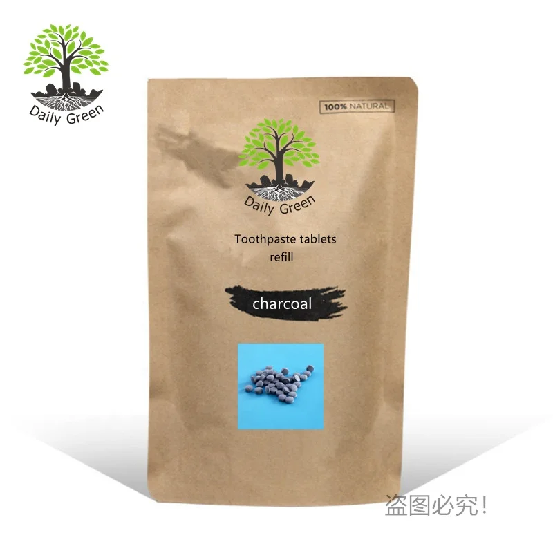 Eco Easy Toothpaste Tabs Toothpaste Tablets With Fluoride Customize 125 Tabs Paper Bag