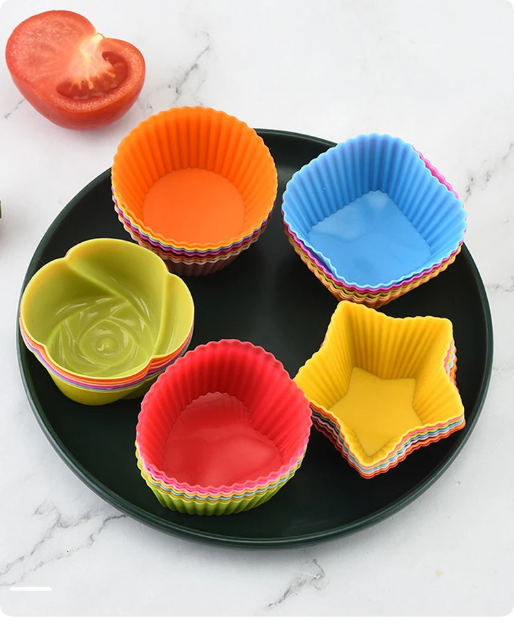 silicon muffin pan  12 cups  Hot sale  Muffin Cups  Reusable  Baking  Cases  Cake baking Mold regular cupcake tray