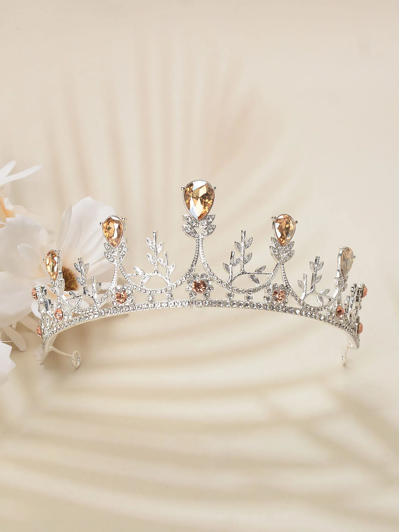New arrival princess elegant metal hair accessories baroque tiara bride crown for party